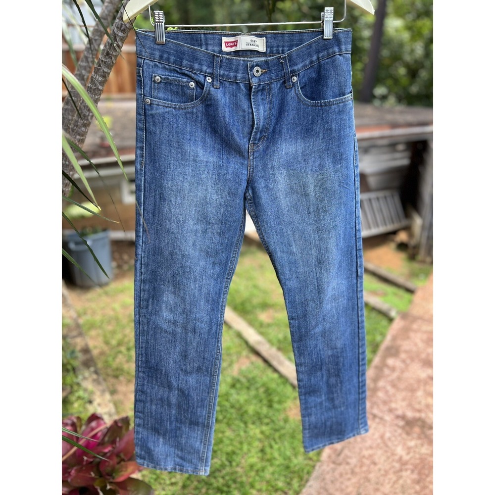 Levi's 514 Straight Blue Denim Relaxed Jeans Size 16 Reg 28 Waist 28 Inseam